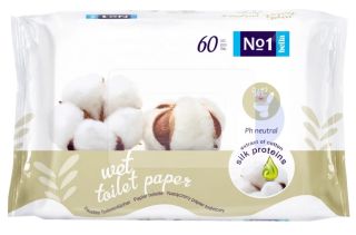 BELLA Nr. 1 mitrais tualetes papīrs, 60 gab.