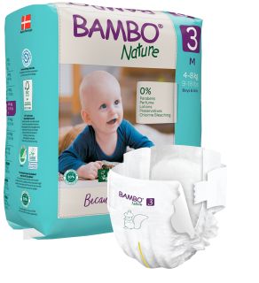 BAMBO NATURE Nature M-3, 4-8 kg autiņbiksītes, 28 gab.