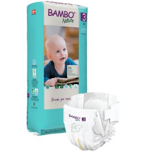 BAMBO NATURE Nature M-3, 4-8 kg autiņbiksītes, 52 gab.