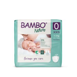 BAMBO NATURE Nature Premature 1-3kg autiņbiksītes, 24 gab.