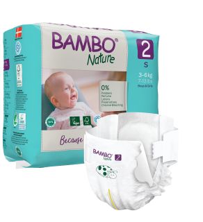 BAMBO NATURE Nature S-2, 3-6 kg, autiņbiksītes, 30 gab.