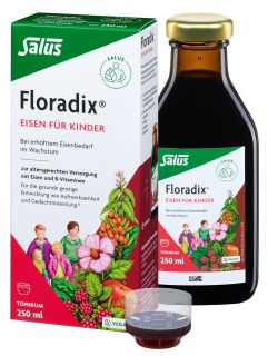 FLORADIX Dzelzs bērniem šķidrums, 250 ml