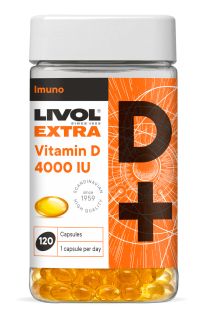 LIVOL Extra Vitamin D 4000 IU kapsulas, 120 gab.