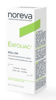 NOREVA Exfoliac Targeted Anti-imperfection Care rullītis pret ādas nepilnībām, 5 ml