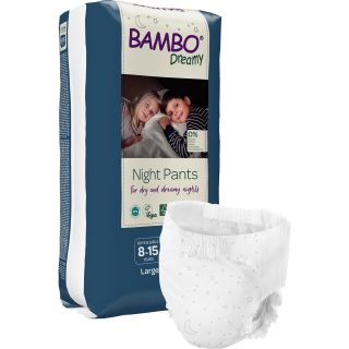 BAMBO Nature Dreamy Night Pants, 8-15 gadi, 35-50 kg biksītes, 10 gab.