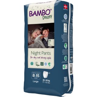 BAMBO Nature Dreamy Night Pants, 8-15 gadi, 35-50 kg biksītes, 10 gab.