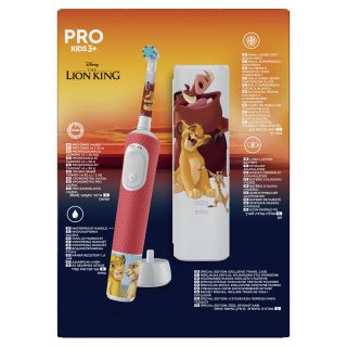 ORAL-B Vitality PRO Lion King Kids 3+ elektriskā zobu birste, 1 gab.