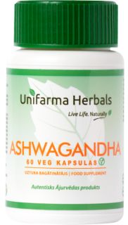 UNIFARMA HERBALS Ashwagandha kapsulas, 60 gab.