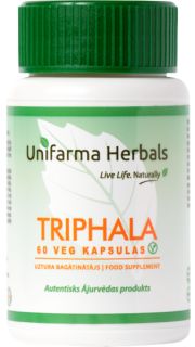 UNIFARMA HERBALS Triphala kapsulas, 60 gab.