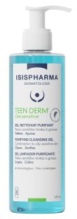 ISISPHARMA Teen Derm Gel Sensitive Skin attīrošs līdzeklis, 250 ml