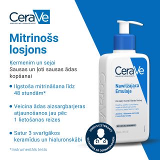 CERAVE For Body And Face With Ceramides Moisturising emulsija, 236 ml