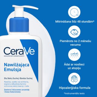 CERAVE For Body And Face With Ceramides Moisturising emulsija, 236 ml