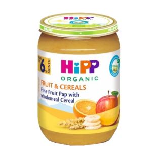 HIPP ar augļiem, no 6mēn, pilngraudu biezputra, 190 g