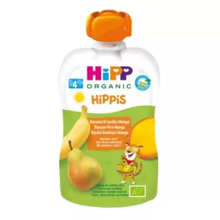 HIPP Organic Banana Pear Mango (4+) biezenis, 100 g