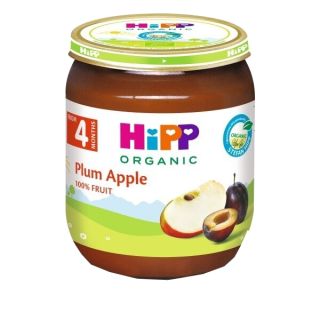 HIPP Organic Plum Apple (4+) biezenis, 125 g