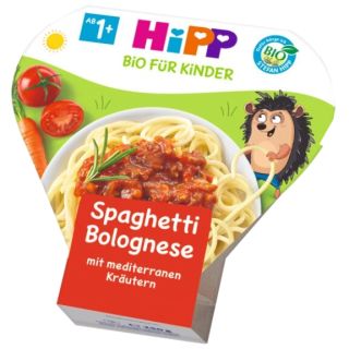 HIPP spageti bolonēze ar Vidusjūras garšaugiem no 1gada biezenis, 250 g