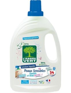 LARBRE VERT Sensitive šķidrais veļas mazgāšanas līdzeklis, 1530 ml