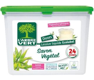 LARBRE VERT Vegetal kapsulas veļas mazgāšanai, 24 gab.