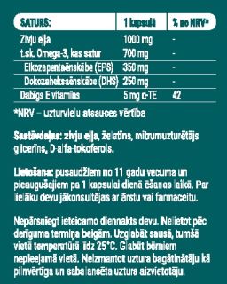 ELITE Omega-3 Tg Fish Oil kapsulas, 90 gab.