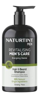 NATURTINT Beard And Hair Shampoo For Men šampūns, 500 ml