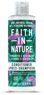 FAITH IN NATURE Lavender & Geranium matu kondicionieris, 400 ml