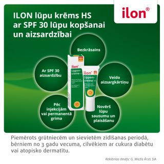 ILON HS SPF 30 lūpu krēms, 10 ml