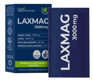BIOFARMACIJA Laxmag 3000 mg paciņas, 7 gab.