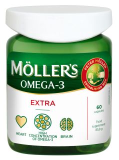 MOLLERS Omega-3 Extra kapsulas, 60 gab.