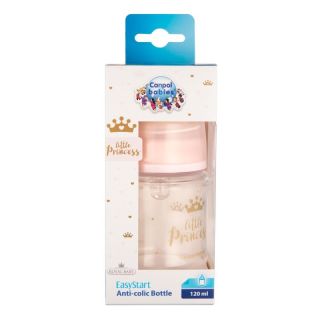 CANPOL BABIES Anti-colic PP Easy Start Royal Baby Pink pudelīte, 120 ml