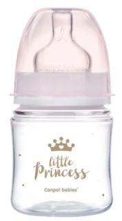 CANPOL BABIES Anti-colic PP Easy Start Royal Baby Pink pudelīte, 120 ml