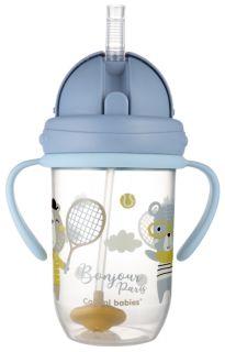 CANPOL BABIES Bonjour Paris, 6m+, blue mācību krūzīte, 270 ml