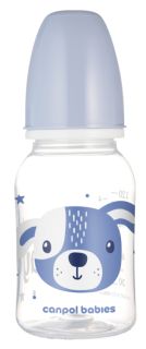 CANPOL BABIES Cute Animals Blue pudelīte, 120 ml