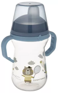 CANPOL BABIES FirstCup Bonjour Paris Blue krūzīte ar rokturiem, 250 ml