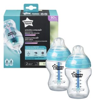 TOMMEE TIPPEE Anti-Colic pudelītes, 2 gab.