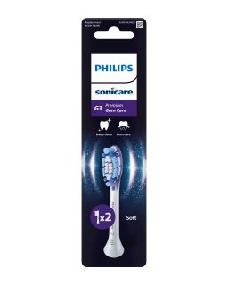 PHILIPS Sonicare Premim Gum Care (balti) elektriskās zobu birstes uzgaļi, 2 gab.