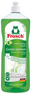 FROSCH Liquid Green Lemon trauku mazgāšanas līdzeklis, 1000 ml