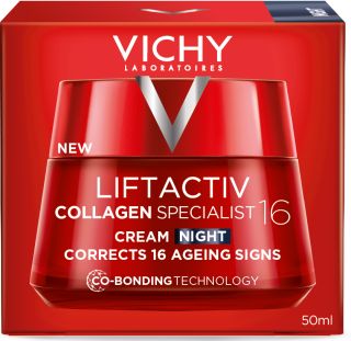 VICHY Liftactiv Collagen 16 Night sejas krēms, 50 ml