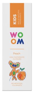 WOOM Kids Peach 3-8 gadi zobu pasta, 50 ml