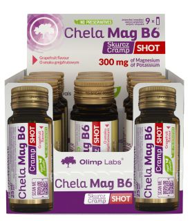 OLIMP LABS Chela-Mag B6 Cramp Shot (25 ml) ampulas, 9 gab.