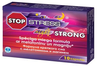 STOP STRESS Night Strong kapsulas, 10 gab.