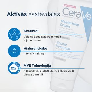 CERAVE For Body And Face With Ceramides Moisturising balzams, 177 g