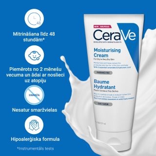 CERAVE For Body And Face With Ceramides Moisturising balzams, 177 g