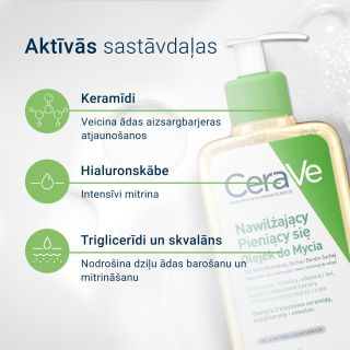 CERAVE For Face And Body With Ceramides Moisturising attīroša eļļa, 236 ml