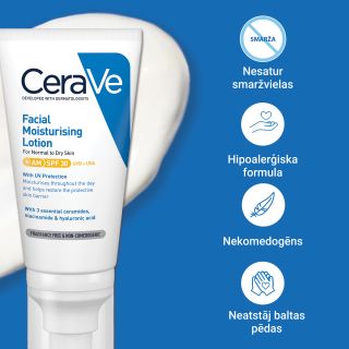 CERAVE Moisturising SPF 30 sejas krēms, 52 ml