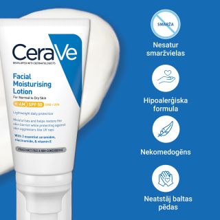 CERAVE Moisturising SPF 50 sejas krēms, 52 ml