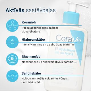CERAVE SA Smoothing mazgāšanās želeja, 236 ml