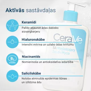 CERAVE SA Smoothing mazgāšanās želeja, 473 ml