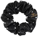 CRYSTALLOVE Crystalized Black zīda matu gumija, 1 gab.