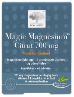 NEW NORDIC Magic Magnesium Citrat tabletes, 60 gab.