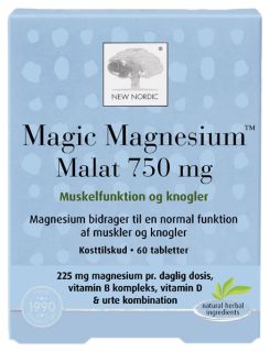 NEW NORDIC Magic Magnesium Malat tabletes, 60 gab.